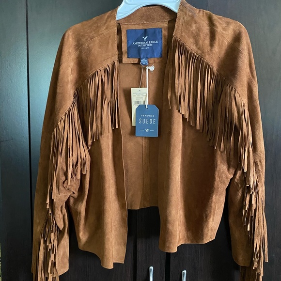American Eagle Outfitters Jackets & Blazers - NWT Suede Fringe Jacket
